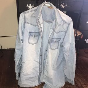 Denim wrangler button up